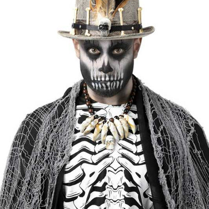 Smiffy's Voodoo grijze hoge hoed