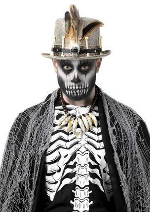 Smiffy's Voodoo grijze hoge hoed