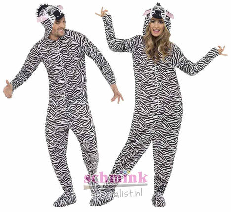Smiffy's Zebra Carnaval Onesie Unisex