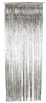 Smiffy's Zilver Glanzend Gordijn