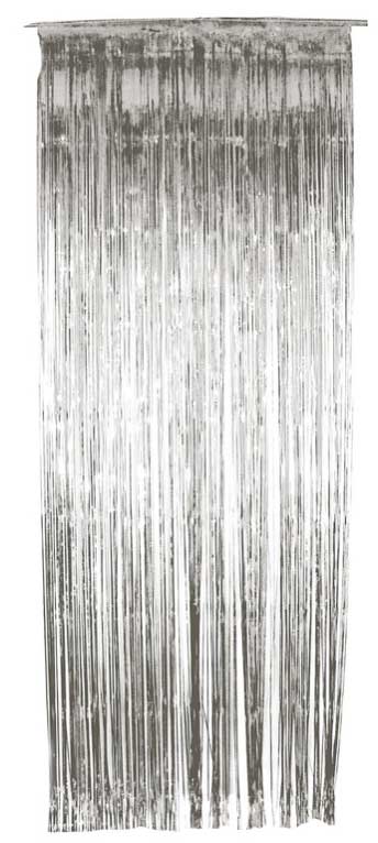 Smiffy's Zilver Glanzend Gordijn