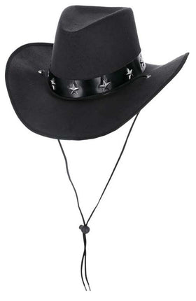 Smiffy's Zwarte Cowboy Western Hoed met Ster Motief Band