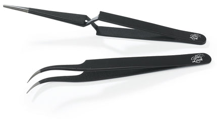 Star Look Zwarte gebogen wimperpincet