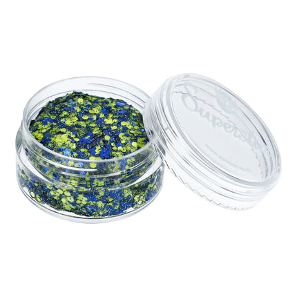 Superstar Chunky Glitter Cream Blauw Geel