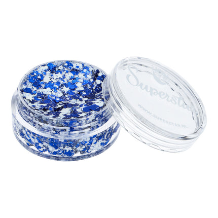 Superstar Chunky Glitter Cream Blauw Wit