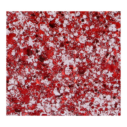 Superstar Chunky Glitter Cream Rood & Wit