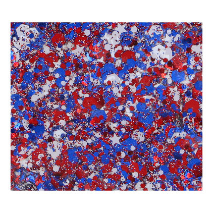 Superstar Chunky Glitter Cream Rood Wit Blauw