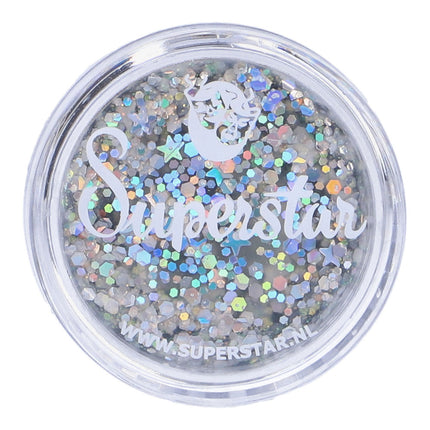 Superstar Chunky Glitter Cream Silver Starlight