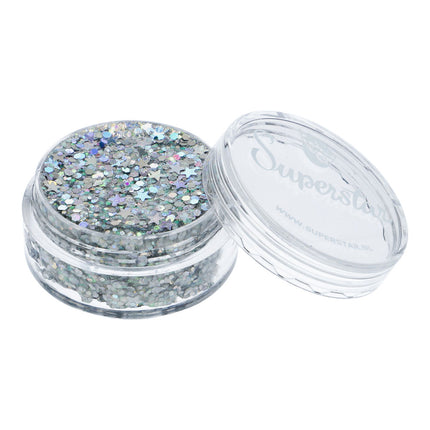 Superstar Chunky Glitter Cream Silver Starlight