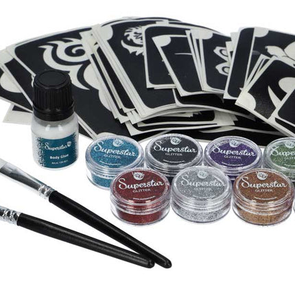 Superstar Glittertattoo set Professional