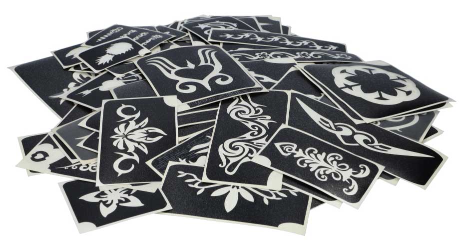 Superstar Glittertattoo sjablonenset Big Festival 100 stuks S98821