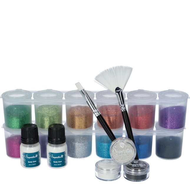 Superstar Pro Freehand Glittertattoo set