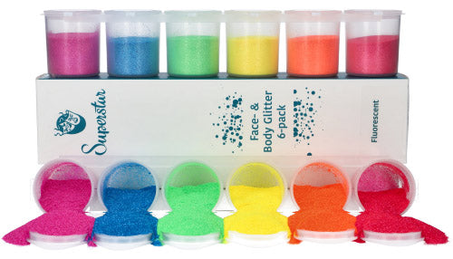 Superstar Superstar Fijne Glitter sixpack Fluorescent