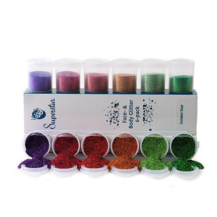 Superstar Superstar Fijne Glitter sixpack Golden Star