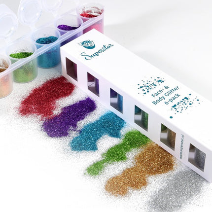 Superstar Superstar Fijne Glitter sixpack Happy