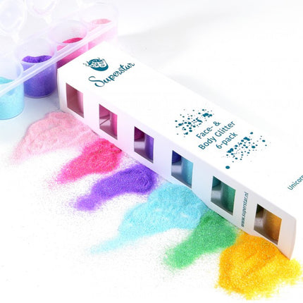 Superstar Superstar Fijne Glitter sixpack Unicorn