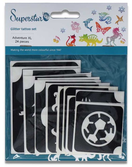 Superstar Superstar Glittertattoo sjablonenset Adventure XL 98811
