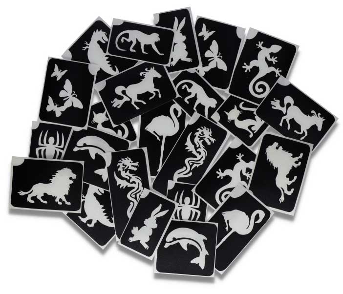 Superstar Superstar Glittertattoo sjablonenset Animal XL 98812
