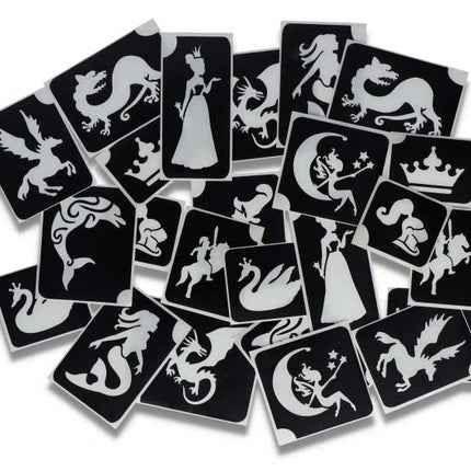Superstar Superstar Glittertattoo sjablonenset Fantasy Fairytale XL 98813