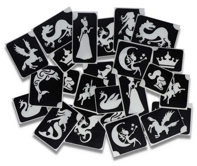 Superstar Superstar Glittertattoo sjablonenset Fantasy Fairytale XL 98813