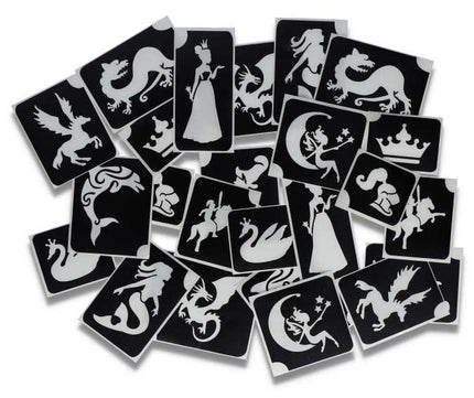 Superstar Superstar Glittertattoo sjablonenset Fantasy Fairytale XL 98813
