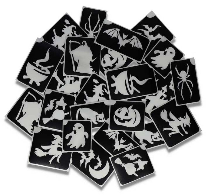 Superstar Superstar Glittertattoo sjablonenset Halloween XL 98814