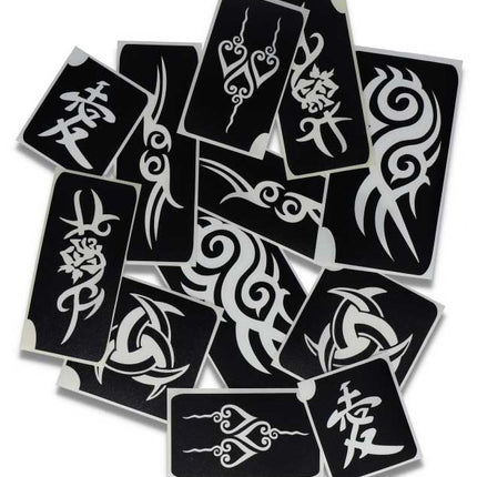 Superstar Superstar Glittertattoo sjablonenset Tribal 98808