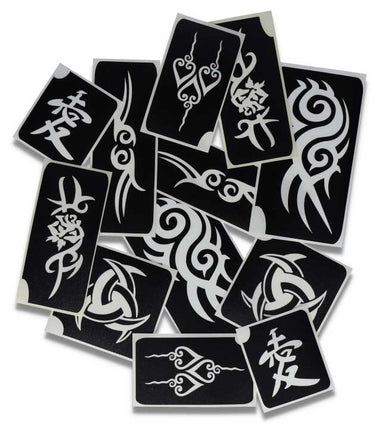 Superstar Superstar Glittertattoo sjablonenset Tribal 98808
