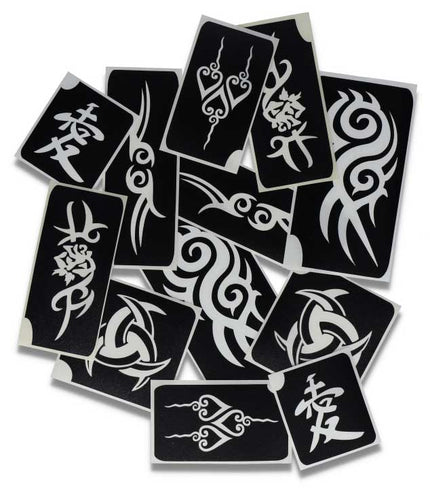 Superstar Superstar Glittertattoo sjablonenset Tribal 98808