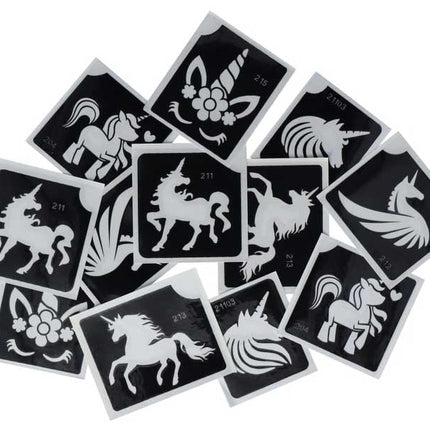 Superstar Superstar Glittertattoo sjablonenset Unicorn 98806