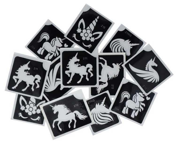 Superstar Superstar Glittertattoo sjablonenset Unicorn 98806