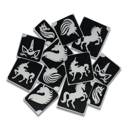 Superstar Superstar Glittertattoo sjablonenset Unicorn 98806