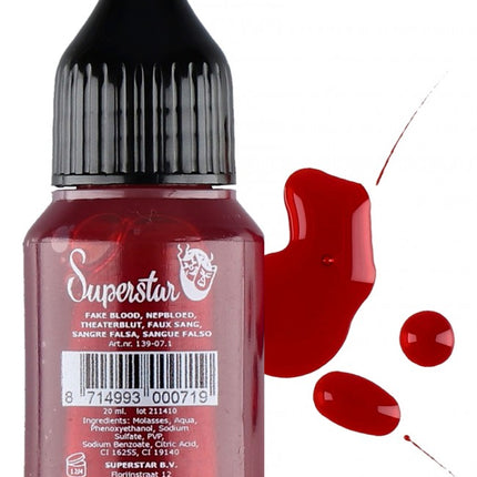 Superstar Superstar Kunstbloed hel rood dik stollend 20ml