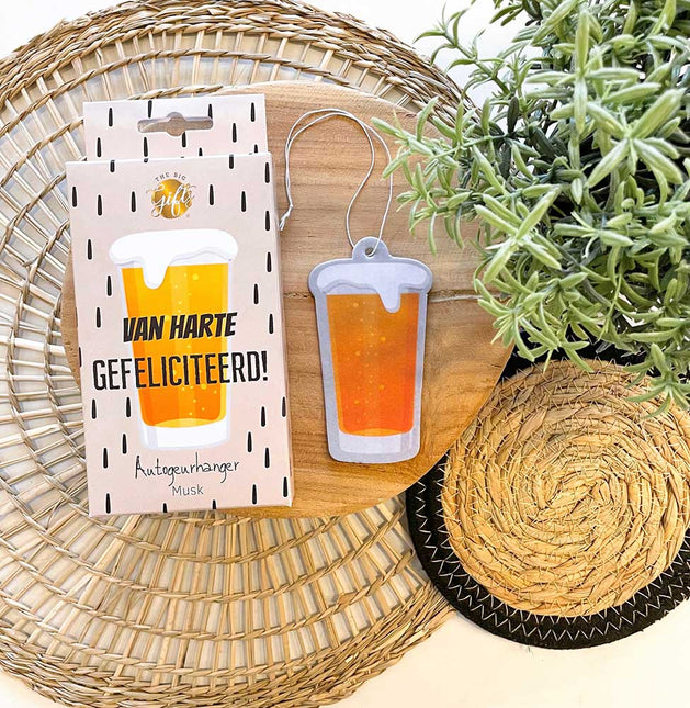 The Big Gifts Autogeurhanger Gefeliciteerd Bier