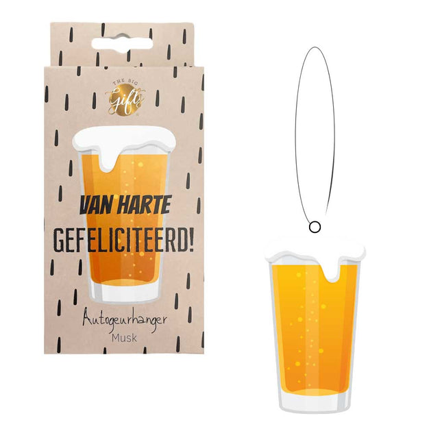 The Big Gifts Autogeurhanger Gefeliciteerd Bier