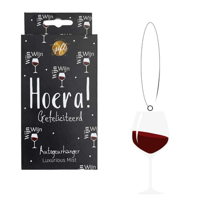 The Big Gifts Autogeurhanger Gefeliciteerd Wijn