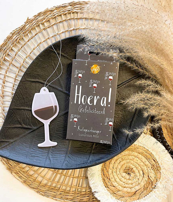 The Big Gifts Autogeurhanger Gefeliciteerd Wijn