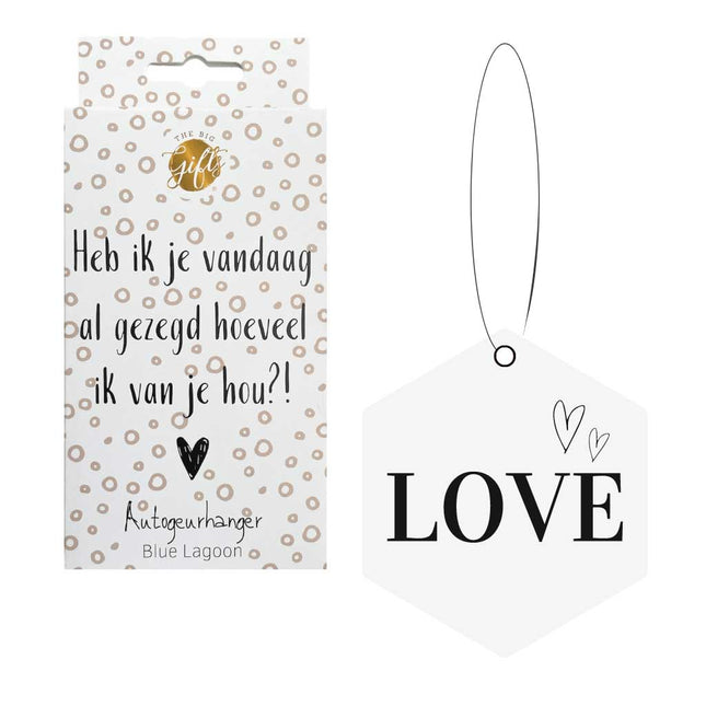 The Big Gifts Autogeurhanger Hoeveel ik van je hou
