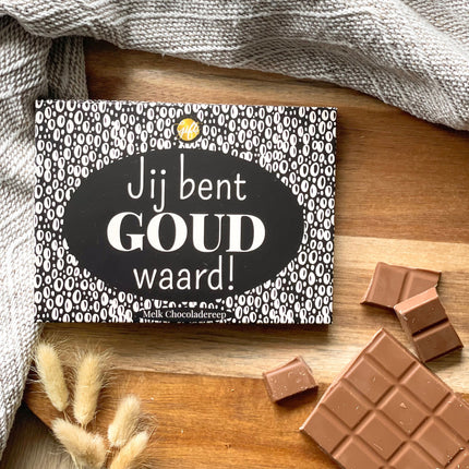 The Big Gifts Chocoladereep Jij bent goud waard
