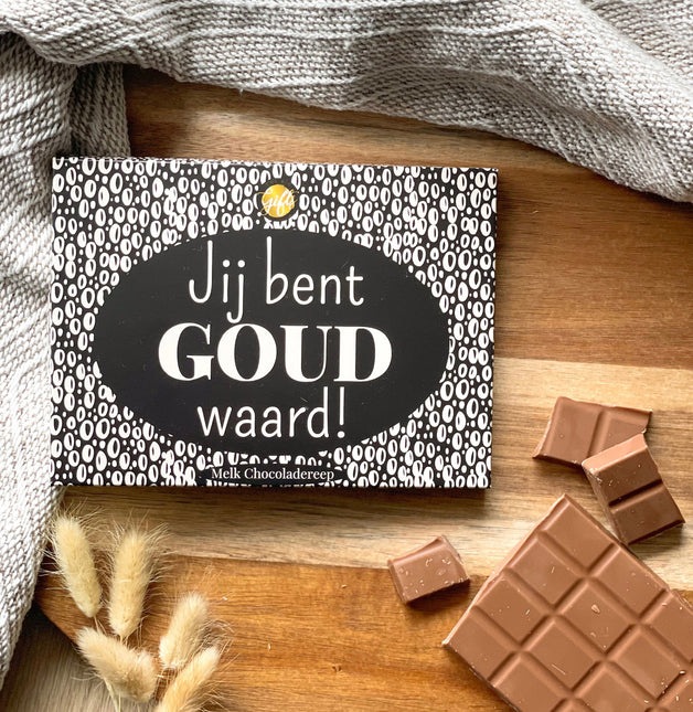 The Big Gifts Chocoladereep Jij bent goud waard