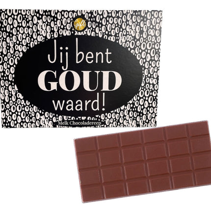 The Big Gifts Chocoladereep Jij bent goud waard
