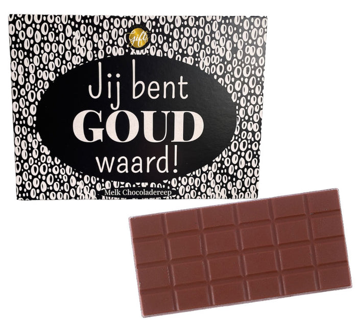 The Big Gifts Chocoladereep Jij bent goud waard