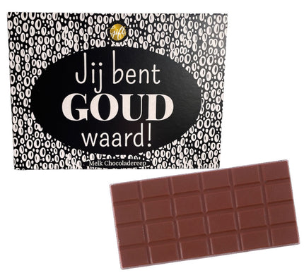 The Big Gifts Chocoladereep Jij bent goud waard