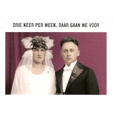 The Card Company Ansichtkaart Daar Gaan We Voor