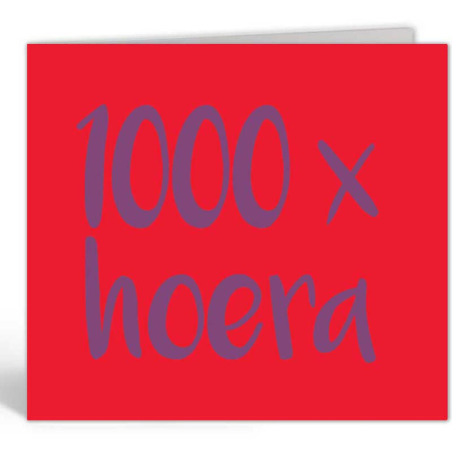 The Card Company Wenskaart 1000x Hoera