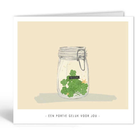 The Card Company Wenskaart Een Portie Geluk Voor Jou