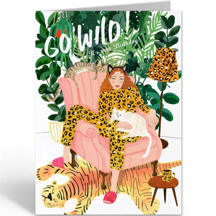 The Card Company Wenskaart Go Wild Birthday