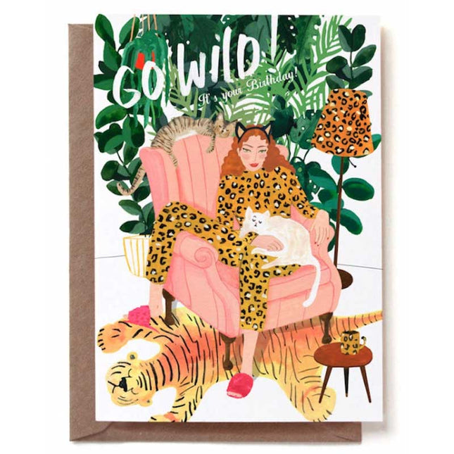 The Card Company Wenskaart Go Wild Birthday