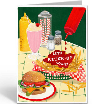 The Card Company Wenskaart Let's Ketch-up Soon