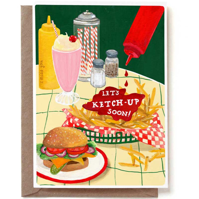 The Card Company Wenskaart Let's Ketch-up Soon